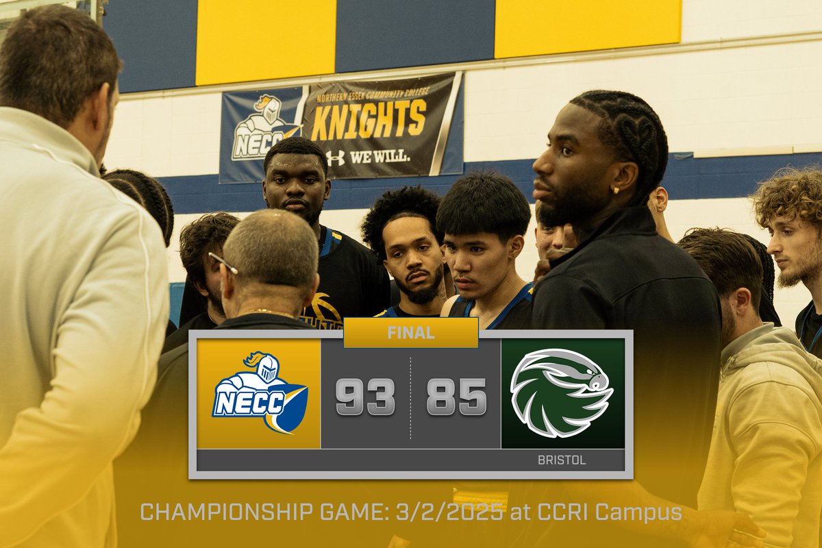 Knights move on to Championship Sunday where they’ll take on the winner of Bunker Hill vs Quincy at 3:15pm tomorrow at CCRI 🎉🏀💪 #LETSGOKNIGHTS