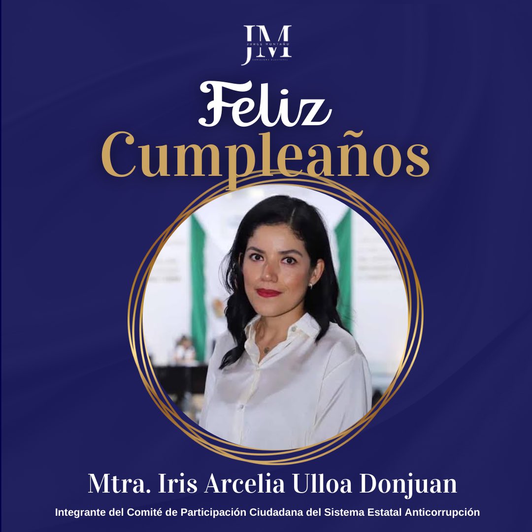Montano_Ventura's tweet photo. 🎂 Que tenga un día agradable Mtra. @irisulloa2. 

Espero que lo pase en buena compañía, cerca de sus familiares y amigos.

¡Feliz cumpleaños!

@cpctab https://t.co/m1ONE89Q1T