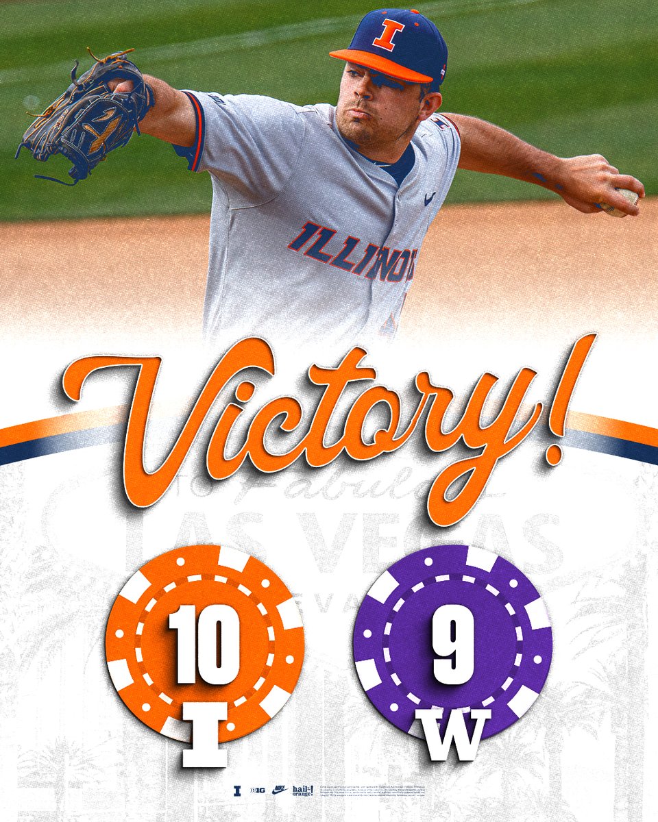 THAT'S AN ILLINOIS VICTORY!!!

The Illini rally from down six and score seven unanswered to pick up their first win at the Las Vegas College Baseball Classic!

Sam Reed dominates in relief to earn the win, tossing 4.0 scoreless frames to go along with three strikeouts!