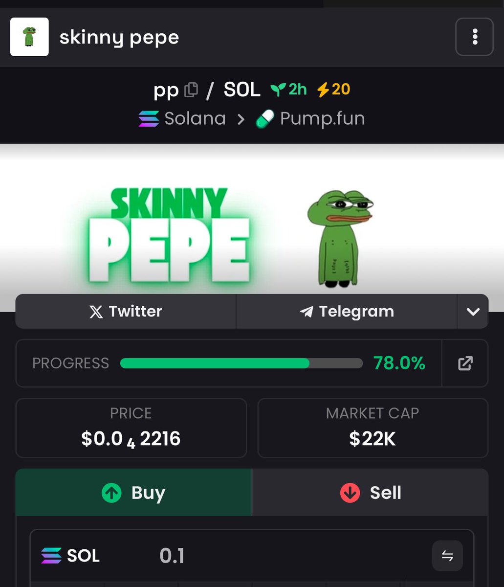 <a href="/barkmeta/">Bark</a> Get some skinny Pepe next big thing 👀🚀 pump.fun/coin/B1gRsautj…

Ca: B1gRsautjeTQGhAMkPk89jPasWmXsEoiLQL2HJWzpump