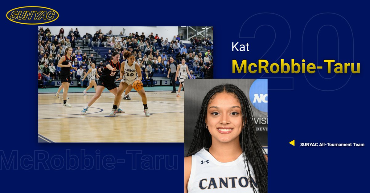 WBB 🏀 | Congrats to Kat McRobbie-Taru who was named to the SUNYAC All-Tournament Team for her performance over the last two games! 👏