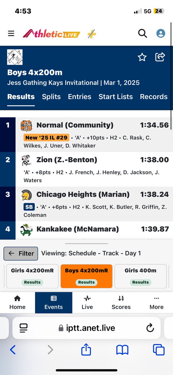 _KyleScott1's tweet image. First time ever doing high jump and came in 3rd! My team and I place 3rd in 4x200. Came second over all in the whole meet. More work to improve on!!
@LopezMchs @CoachFlemingMC @Athletics_MCHS @MarianCHS_TF