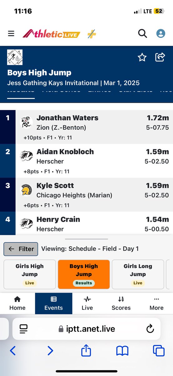 _KyleScott1's tweet image. First time ever doing high jump and came in 3rd! My team and I place 3rd in 4x200. Came second over all in the whole meet. More work to improve on!!
@LopezMchs @CoachFlemingMC @Athletics_MCHS @MarianCHS_TF