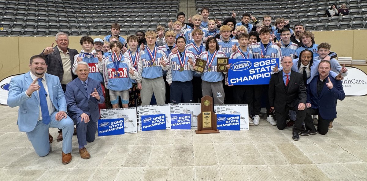 Congrats to our BOYS’ WRESTLING STATE CHAMPION TEAM, UNION COUNTY #khswr