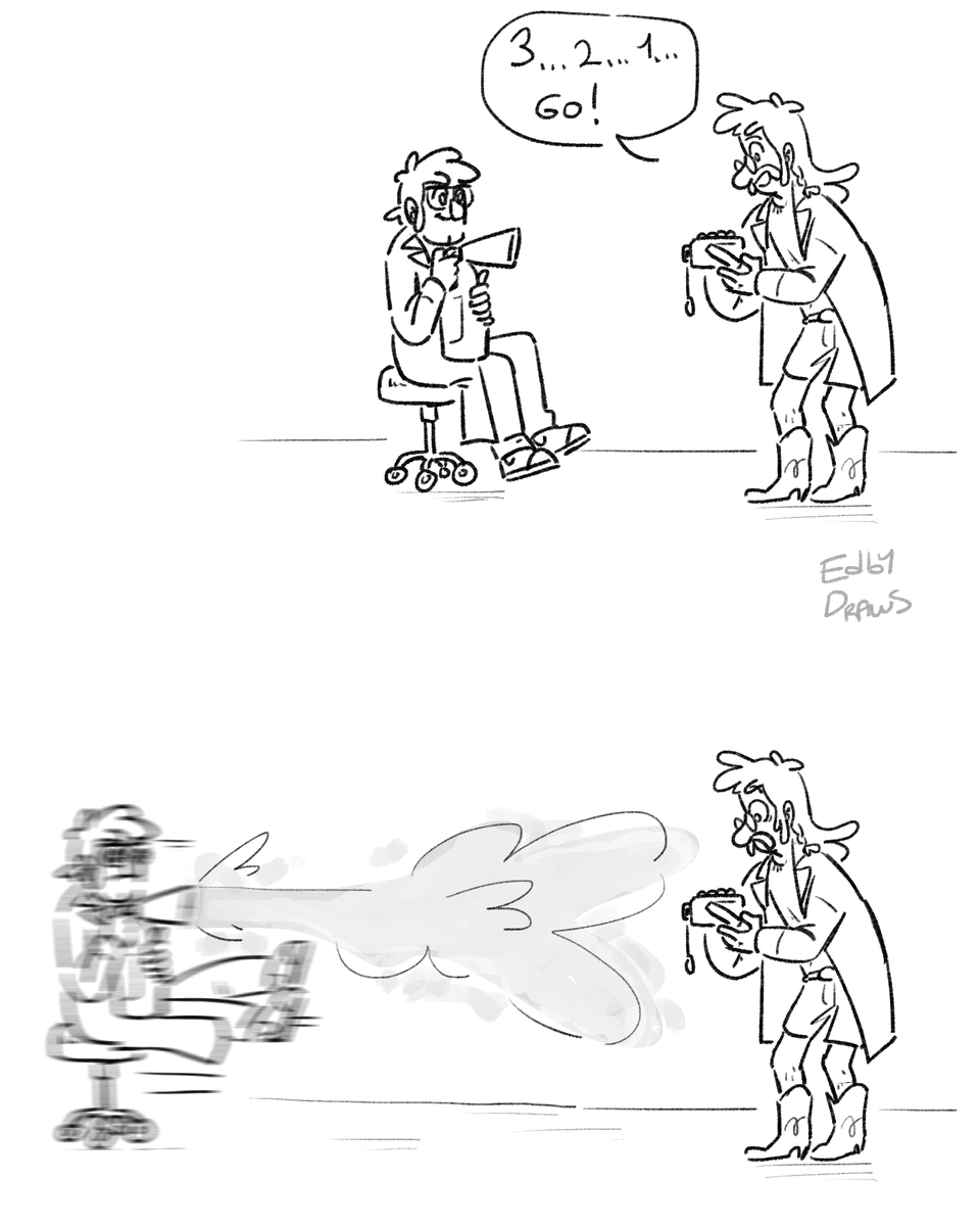 EdbyDraws's tweet image. There in the SciBlog AU they have some very important researches