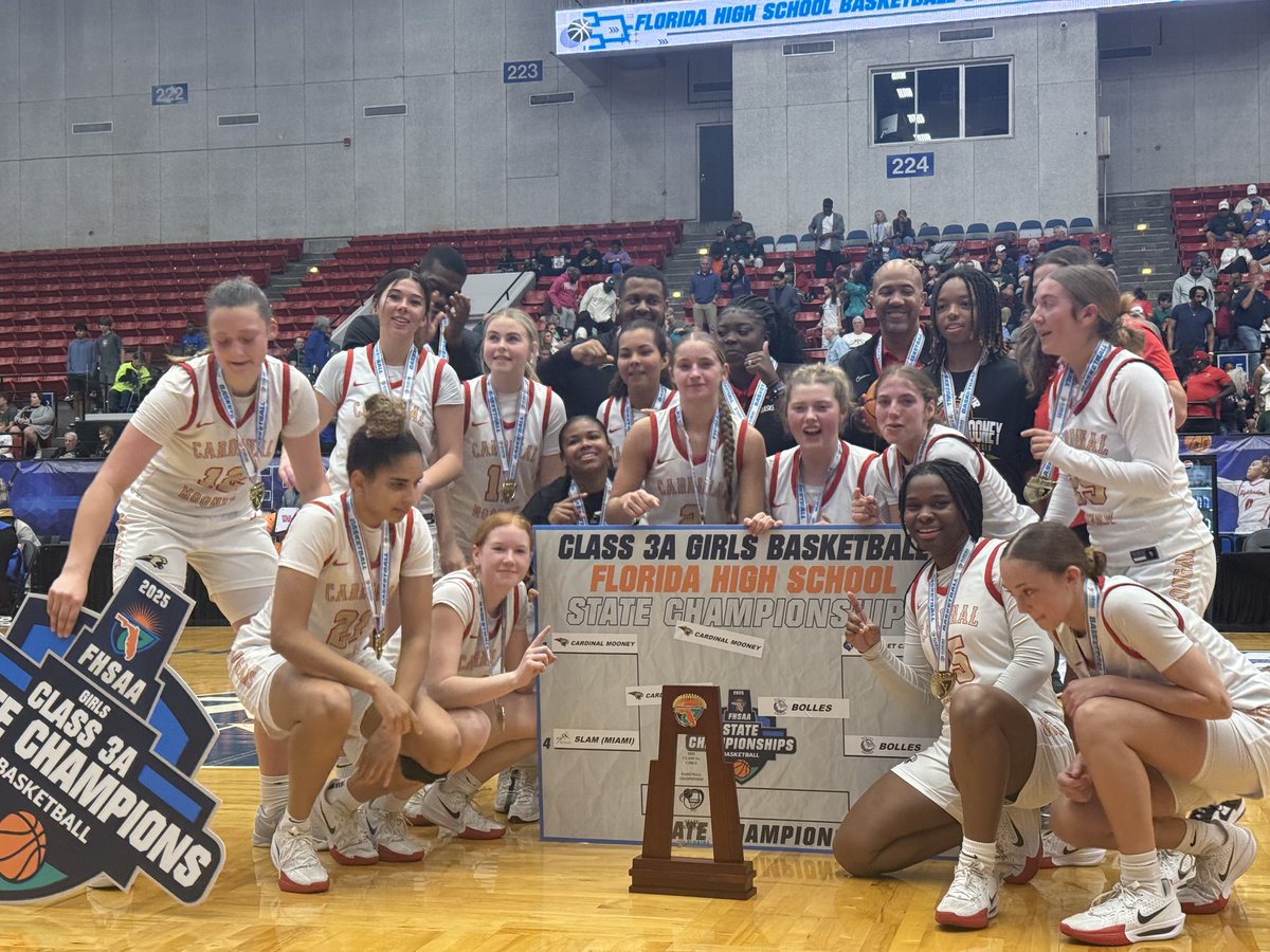 Ross Van De Griek (@rossvdg14) on Twitter photo Congrats to your 2025 <a href="/FHSAA/">FHSAA</a> Girls Basketball Class 3A Champions: Cardinal Mooney Cougars
Cardinal Mooney wins their first state title in school history
<a href="/reed_green7/">Reed Green</a> <a href="/JMarkG1962/">Jeff Gardenour</a> Congrats to your 2025 <a href="/FHSAA/">FHSAA</a> Girls Basketball Class 3A Champions: Cardinal Mooney Cougars
Cardinal Mooney wins their first state title in school history
<a href="/reed_green7/">Reed Green</a> <a href="/JMarkG1962/">Jeff Gardenour</a>