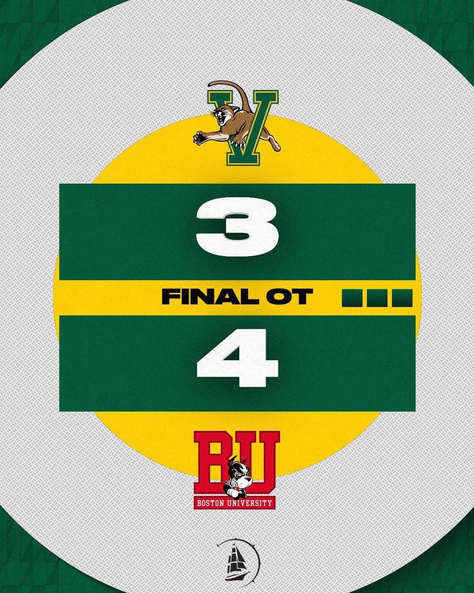 Final score from Boston. 

Thank you to all our fans for an incredible season 💚💛 

#802Hockey