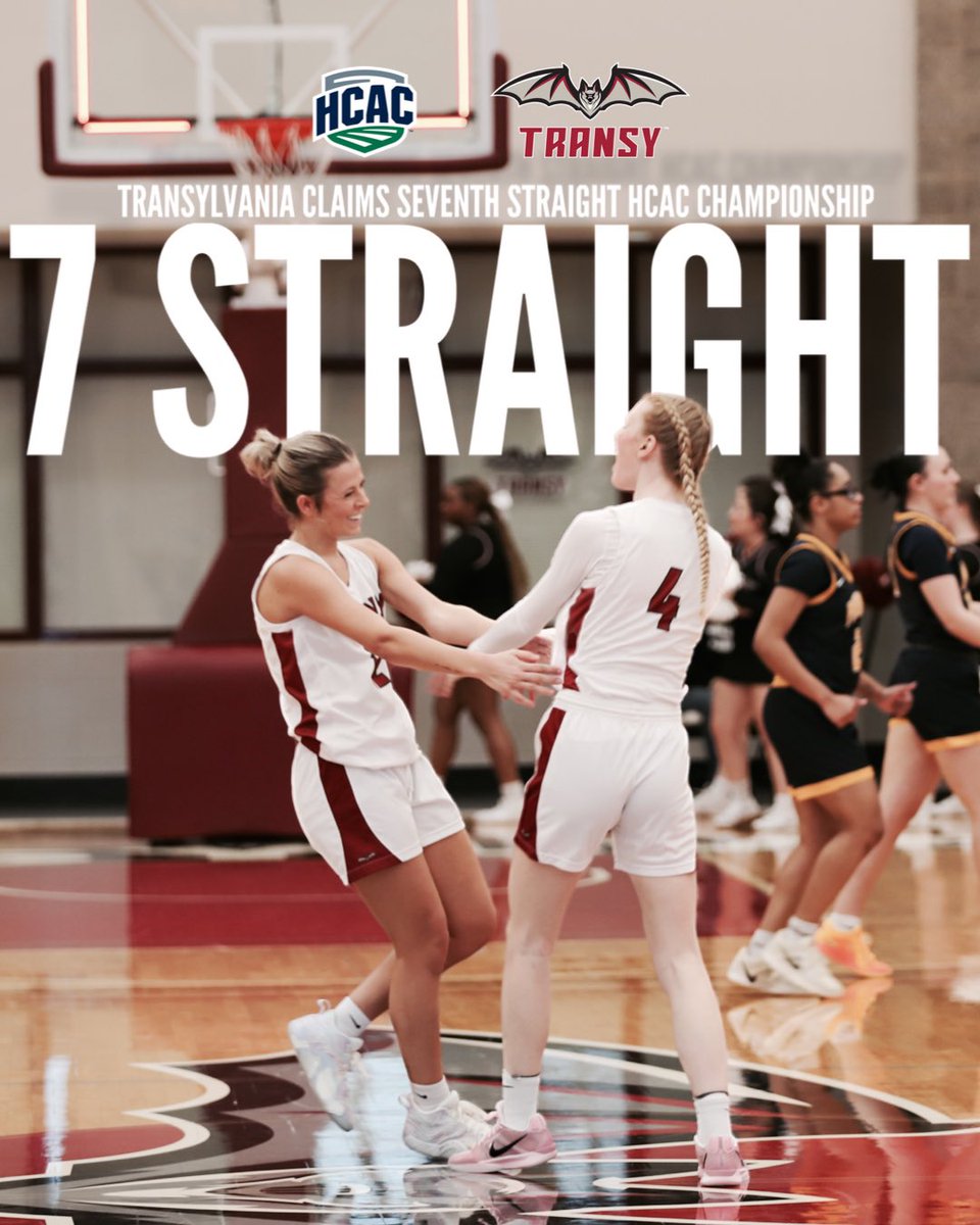 Transy Sports (@transysports) on Twitter photo With Saturdayβs win, Transylvania claims their seventh consecutive HCAC Conference Championship. #FlyPios <a href="/TUWBX/">Transylvania WBX</a> With Saturdayβs win, Transylvania claims their seventh consecutive HCAC Conference Championship. #FlyPios <a href="/TUWBX/">Transylvania WBX</a>