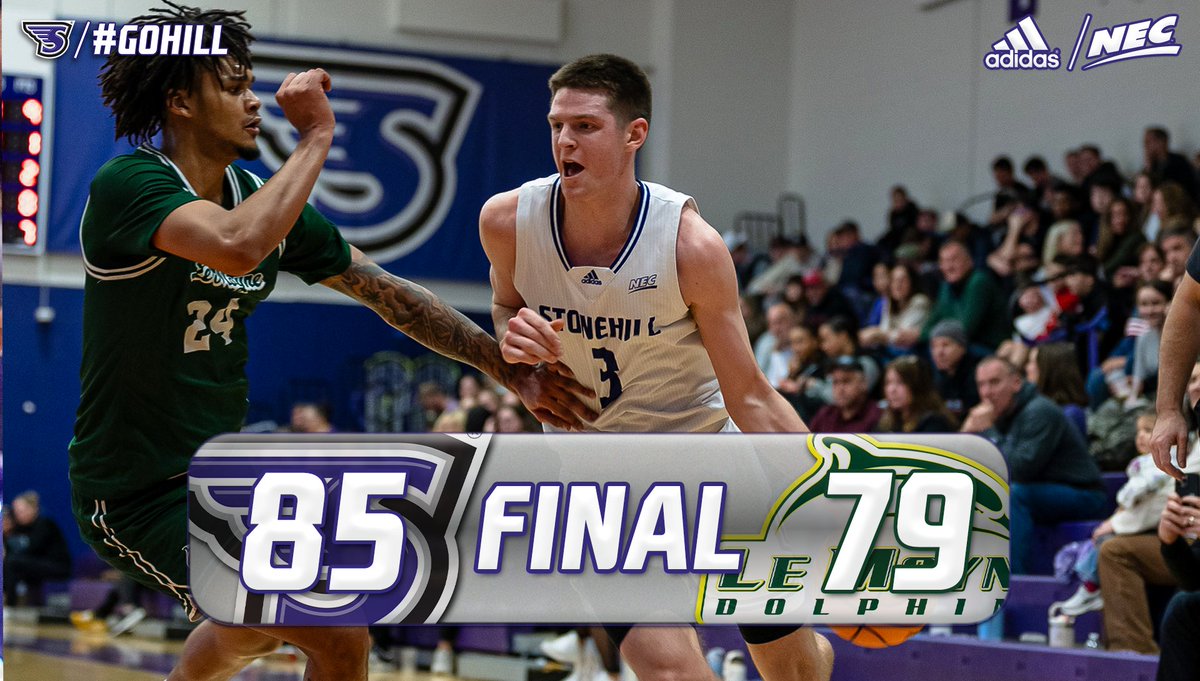 Stonehill Men's Basketball (@stonehillmbb) on Twitter photo Down go the Dolphins 😤
Skyhawks close out the regular season with an <a href="/nechoops/">Northeast Conference</a> win on Senior day 🎓
🏀 Louie Semona - 33 pts, 5-8 3PT, 3 rebs
🏀 Nate McGill - 13 pts, 7 rebs, 5-5 FG
#GoHill | #NECMBB Down go the Dolphins 😤
Skyhawks close out the regular season with an <a href="/nechoops/">Northeast Conference</a> win on Senior day 🎓
🏀 Louie Semona - 33 pts, 5-8 3PT, 3 rebs
🏀 Nate McGill - 13 pts, 7 rebs, 5-5 FG
#GoHill | #NECMBB
