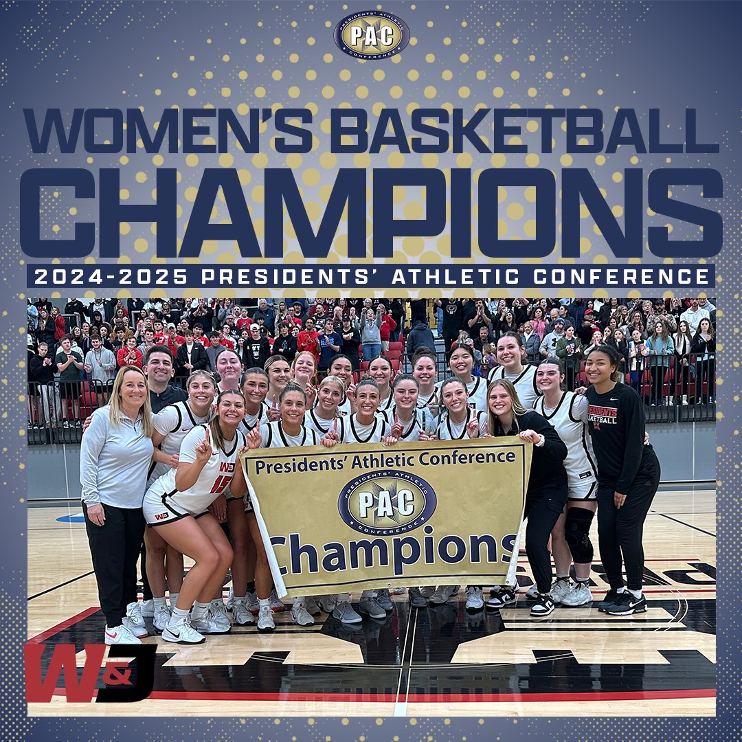 The 2024-2025 PAC Women's Basketball Champions are the Presidents of <a href="/wjathletics/">Washington & Jefferson Athletics</a> 🏆

#pachoops #d3hoops