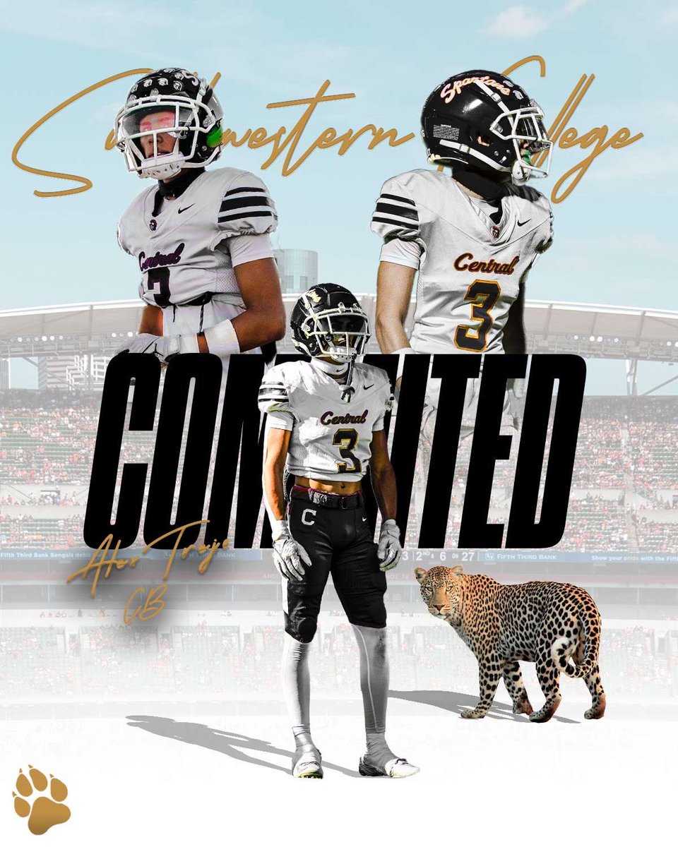 After meeting with Coach Rodriguez and his coaching staff. I am grateful for the opportunity to announce I will continue playing football for Southwestern Jaguars. all glory to my family and my coaches who helped me get here🙏🙏 <a href="/SWCJaguarFB/">Southwestern College Football</a> <a href="/CoachPena__CUHS/">David Rookie Peña</a> @SWCfbSecondary