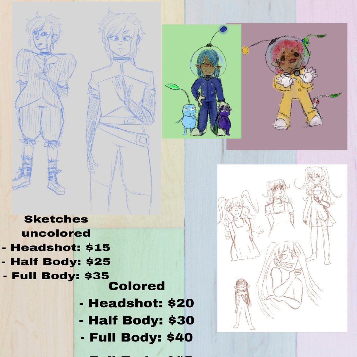 Isryelart's tweet photo. My price sheet for pinning purposes! https://t.co/ACJVVSr8f1