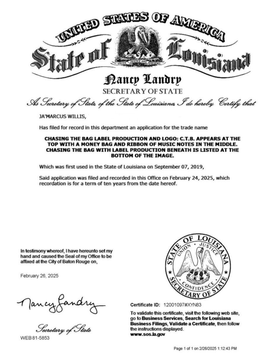 1deepmarcus's tweet image. Chasing The Bag Label ® Label Production 

Founder &amp;amp; CEO : Ja’Marcus Willis / Real Twoyear

Everything official aint no faking that. 

#CTB #TheLabel #IndependentLabel #MusicGroup