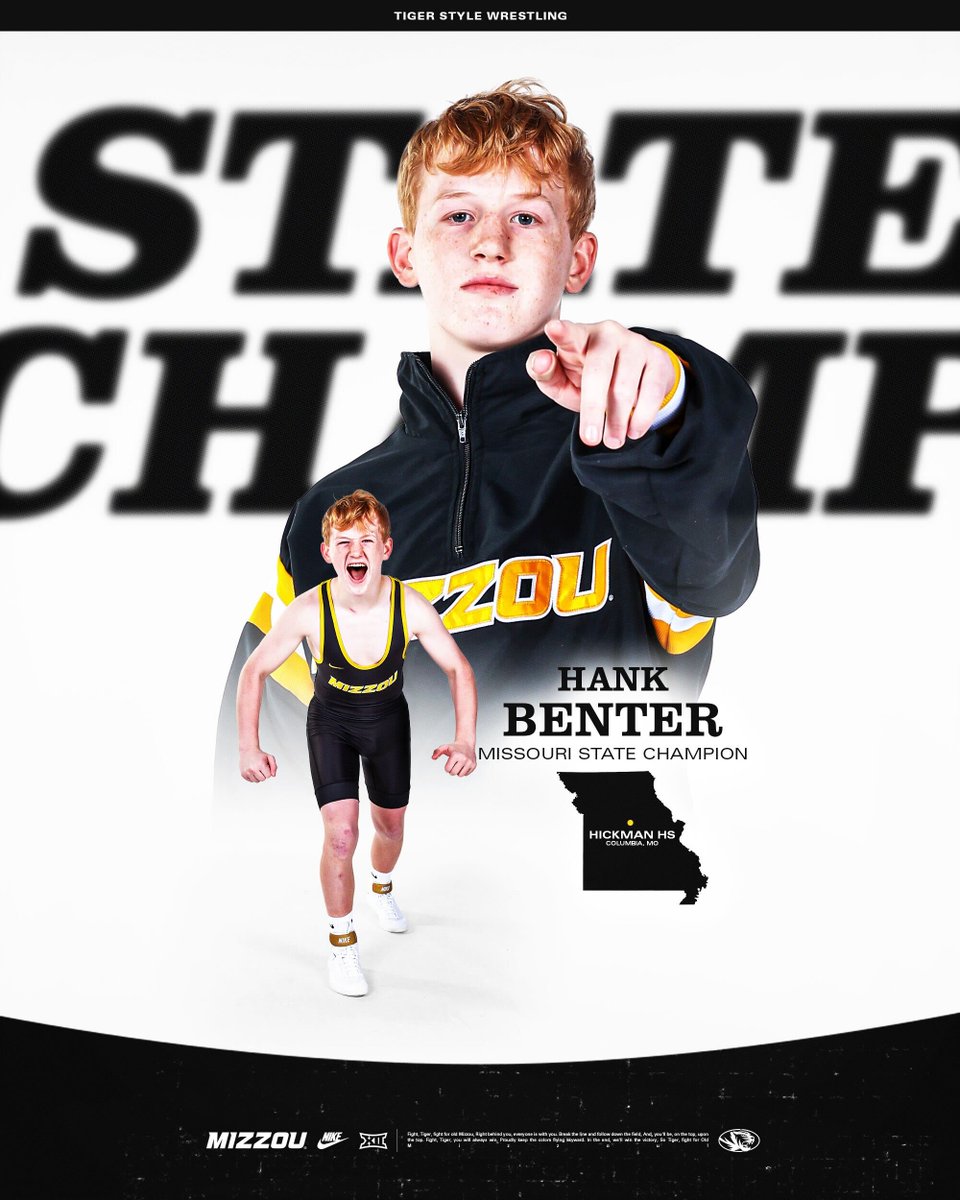 Mizzou Wrestling (@mizzouwrestling) on Twitter photo Hank Benter is a four-time Missouri State Champion!
Congrats, <a href="/HankBenter/">Hank Benter</a>!
#TigerStyle Hank Benter is a four-time Missouri State Champion!
Congrats, <a href="/HankBenter/">Hank Benter</a>!
#TigerStyle