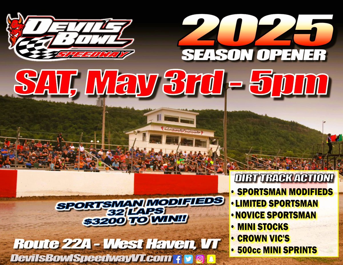 Devil's Bowl Speedway (Vermont) (@devilsbowlspeed) on Twitter photo 