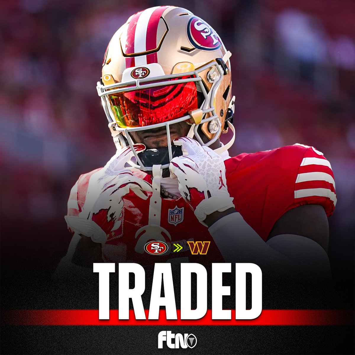 FTN Fantasy (@ftnfantasy) on Twitter photo 🚨TRADE ALERT🚨
Deebo Samuel is now a Commander!
Jayden Daniels gains another weapon alongside Terry McLaurin 😤
Get all the details and fantasy reaction from <a href="/danieltkelley/">Daniel Kelley</a> here! ⬇️
ftnfantasy.com/nfl/deebo-samu… 🚨TRADE ALERT🚨
Deebo Samuel is now a Commander!
Jayden Daniels gains another weapon alongside Terry McLaurin 😤
Get all the details and fantasy reaction from <a href="/danieltkelley/">Daniel Kelley</a> here! ⬇️
ftnfantasy.com/nfl/deebo-samu…