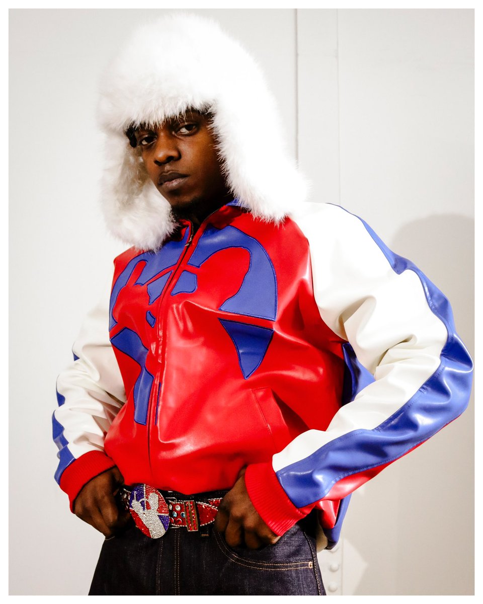 kayanthonyth3rd's tweet image. NEW EFFPERFECTION RED WHITE AND BLUE LEATHER BOMBER &amp;amp; EFF BEING A TARGET BELT.

 OUT 3.14.25 !  

DESIGNED BY ME 🔴⚪️🔵