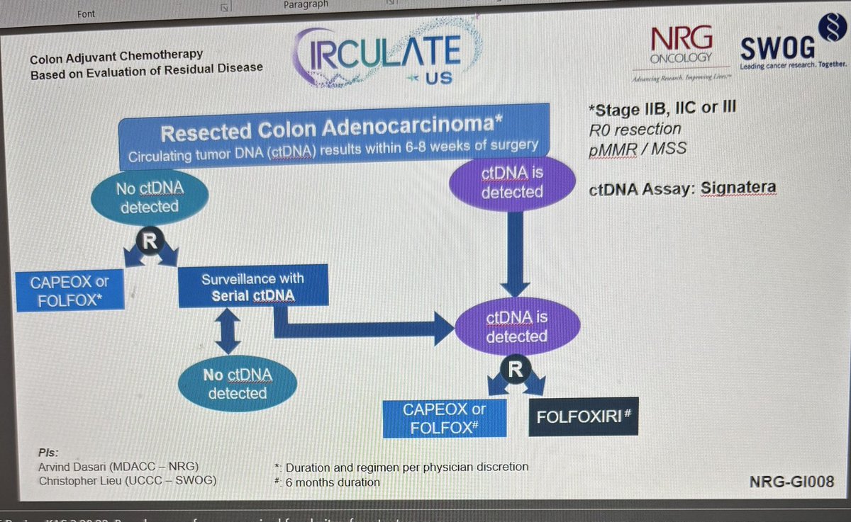 Smitha Krishnamurthi (@smitha42) on Twitter photo It’s #ColorectalCancerAwareness month! A great time to highlight National Cancer Institute <a href="/theNCI/">National Cancer Institute</a> sponsored #CancerClinicalTrial CIRCULATE-NORTH AMERICA. This trial led by Dr. Chris Lieu and <a href="/adasarimd/">Arvind Dasari, MD, MS</a> is for patients with stage III or high risk stage II colon cancer and will It’s #ColorectalCancerAwareness month! A great time to highlight National Cancer Institute <a href="/theNCI/">National Cancer Institute</a> sponsored #CancerClinicalTrial CIRCULATE-NORTH AMERICA. This trial led by Dr. Chris Lieu and <a href="/adasarimd/">Arvind Dasari, MD, MS</a> is for patients with stage III or high risk stage II colon cancer and will