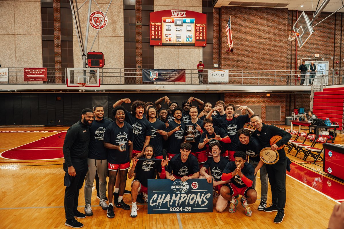 2025 <a href="/NEWMACsports/">NEWMAC</a> Men's Basketball Champions ‼️‼️‼️ Congratulations, <a href="/ClarkUHoops/">Clark Men’s Basketball</a>! 👏 👏 👏