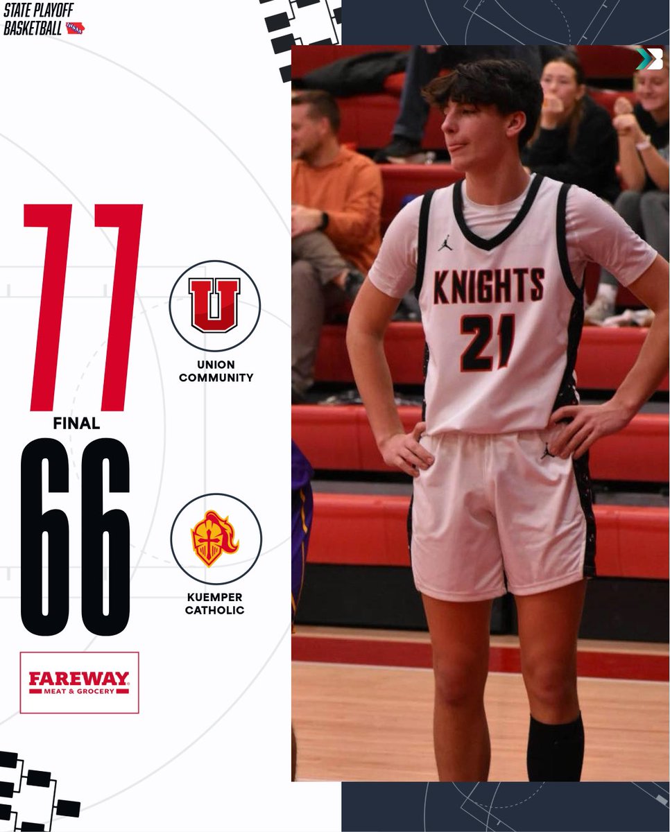 🚨𝗖𝗟𝗔𝗦𝗦 𝟮𝗔 𝗨𝗣𝗦𝗘𝗧 𝗔𝗟𝗘𝗥𝗧🚨

UNION COMMUNITY TAKES DOWN #2 KUEMPER CATHOLIC TO BOOK A TRIP TO DES MOINES 🔥

ONE OF THE BIGGEST UPSETS OF THE YEAR 😳

#iahsbkb Union Community