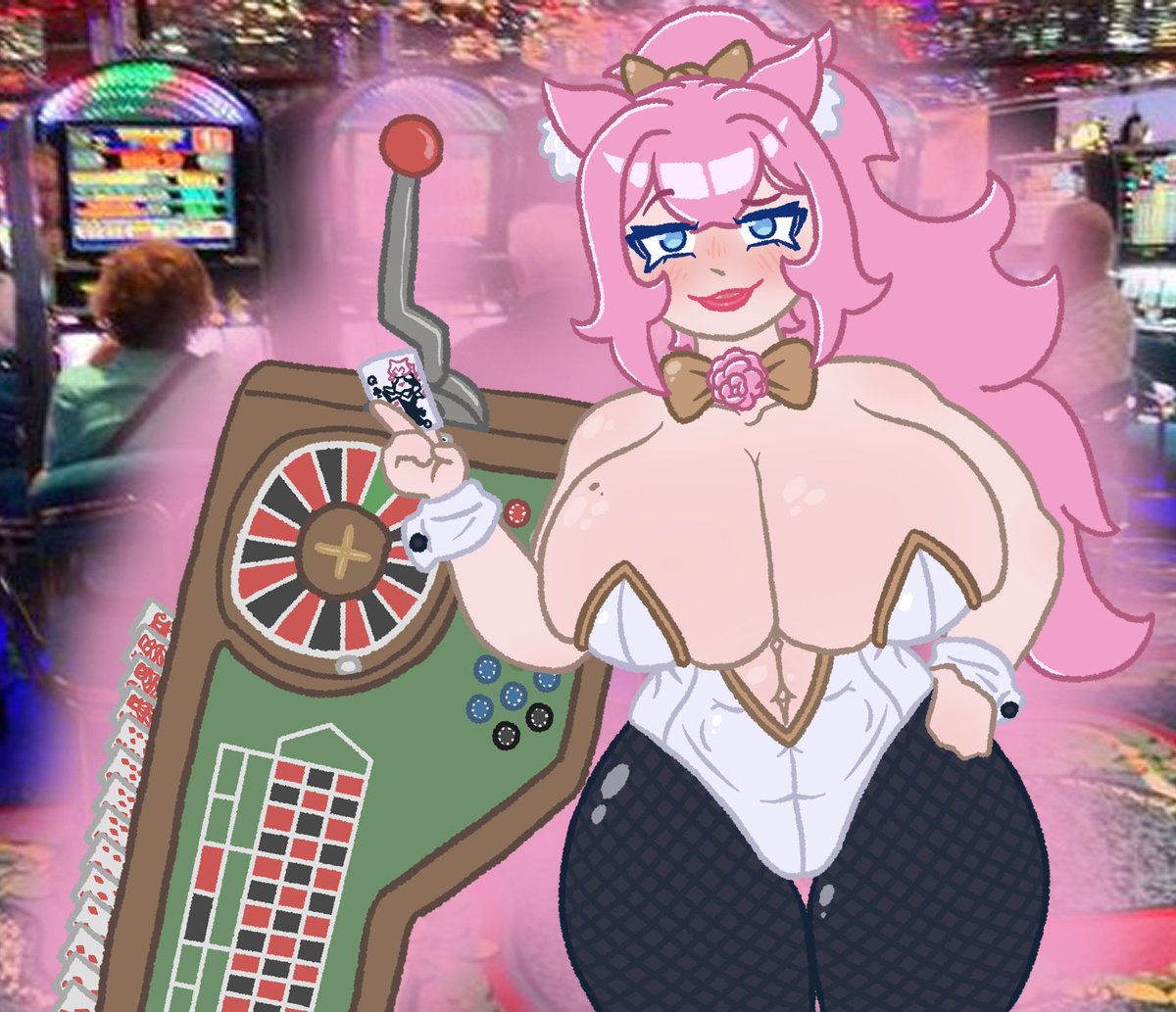 bun_owo's tweet photo. this kitty LOVES gambling. (she has lost millions) Sakura is a character from @JupitarianDev 's game fataclysm https://t.co/sbFXJTYNC0