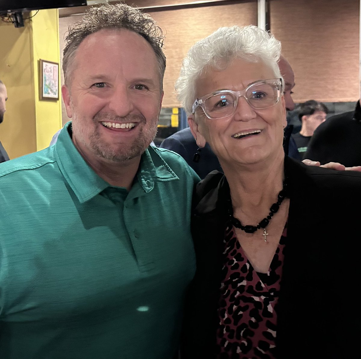 A meeting of the Presidents! AACo Pres <a href="/thesuperteacher/">Dustin J. Williams 📚</a> and <a href="/csaofaz/">County Supervisors Association</a> Pres Lynne Pancrazi at the Arizona Delegation dinner as part of <a href="/NACoTweets/">NACo</a> Leg Conf