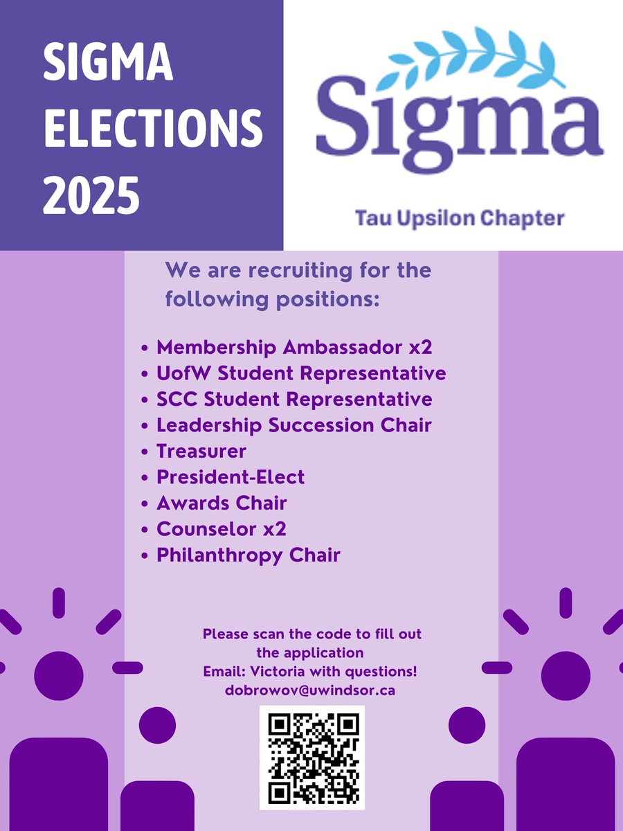 It's time for the 2025 Sigma Tau Upsilon Board of Directors Elections! 
Link to Application Form:
bit.ly/41mgVl1
Link to Leader Roles &amp; Responsibilities:
bit.ly/43h4MjW
Application period: Until March 10th 23:59
Voting Period: March 12th to March 19th 23:59