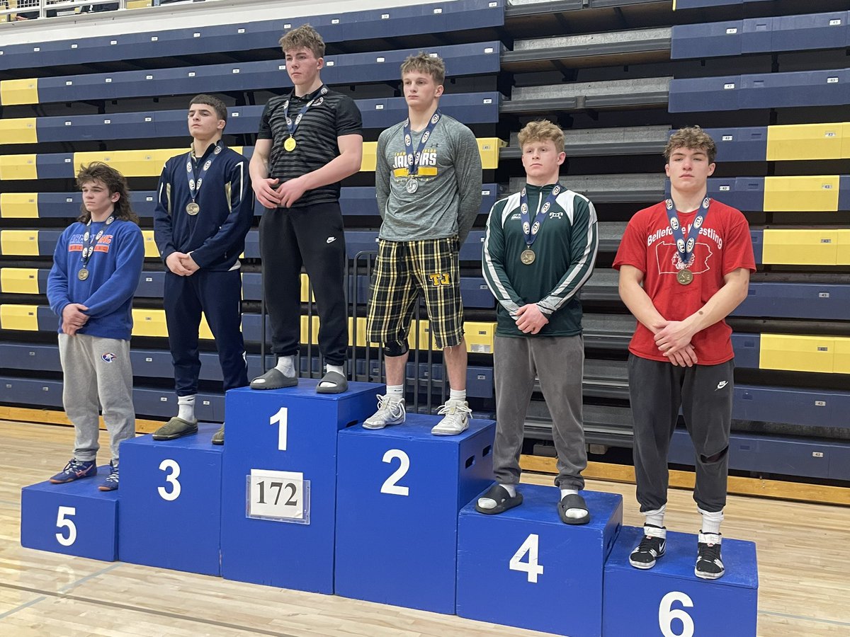 Congrats to Dominic Ferraro and Mac 
 Miller for punching their tickets to Hershey today. 

Dominic took 2nd place at 139lbs and qualified for the state tournament for the second year in a row. 

Mac took 4th place at 172lbs avenging losses earlier in the season to move on.