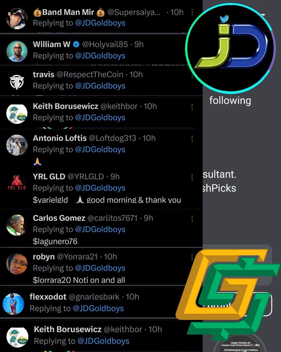JDGoldboys's tweet photo. Winners ⬇️

I’ll have my team send the cashapp or free month by tomorrow. Please have your DMs open if you won. https://t.co/xypshCkCRT