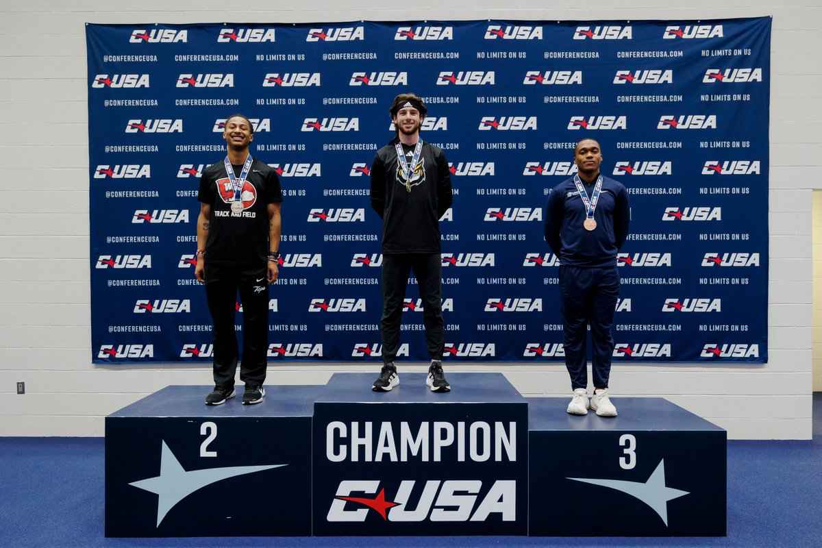 Conference USA (@conferenceusa) on Twitter photo 🏆2025 ITF Men’s 60 Meter Champions🏆
*NEW FACILITY RECORD
^NEW MEET RECORD
🥇 *^Chance Cross - <a href="/KSUTrackFieldXC/">Kennesaw State TFXC</a>
🥈 Kameron Horton - <a href="/WKUXCTF/">WKU XCTF</a>
🥉 Omari Lewis - <a href="/Liberty_XCTF/">Liberty XC & TF</a>
#NoLimitsOnUs 🏆2025 ITF Men’s 60 Meter Champions🏆
*NEW FACILITY RECORD
^NEW MEET RECORD
🥇 *^Chance Cross - <a href="/KSUTrackFieldXC/">Kennesaw State TFXC</a>
🥈 Kameron Horton - <a href="/WKUXCTF/">WKU XCTF</a>
🥉 Omari Lewis - <a href="/Liberty_XCTF/">Liberty XC & TF</a>
#NoLimitsOnUs