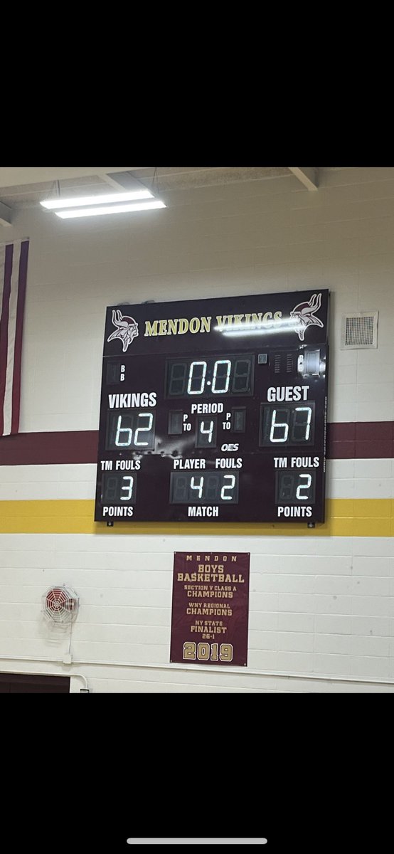 GC with the 67-62 win at Mendon.  Joey V. with 21 points, Derrik D. with 13 points, Tre L. with 11 points, Jaylen G. with 9 points and Jaden R. with 7 points.  #gcpride #bleedblue