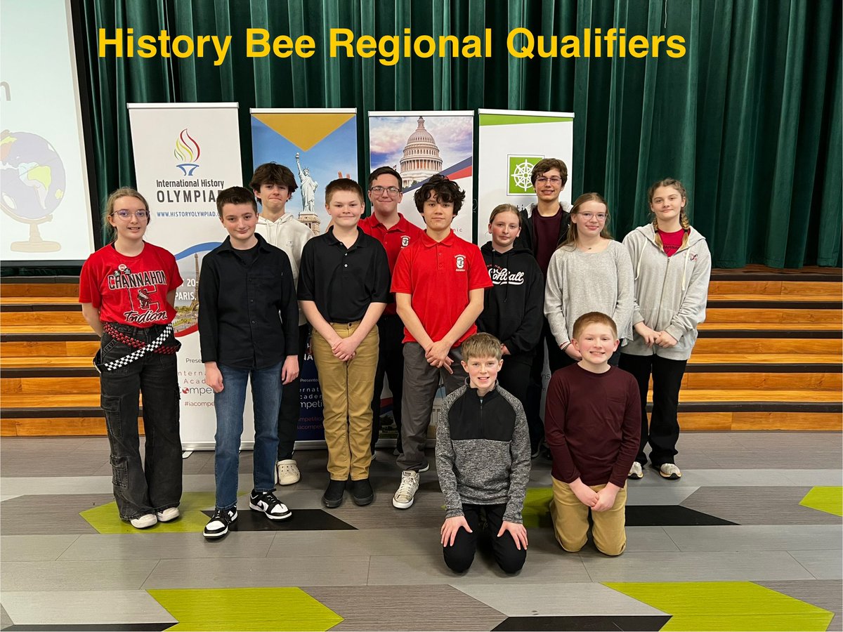 kimberly_yonker's tweet photo. #ChannahonPride does it again, having great representation at the Regional Finals for the National History Bee &amp; National Geography Bee! 

2 8th gr, 2 7th gr &amp; a 6th gr qualified for Nationals in History!

1 8th gr, 1 7th gr &amp; 2 6th gr that qualified for Nationals in Geography! https://t.co/0gJMzA1vQO