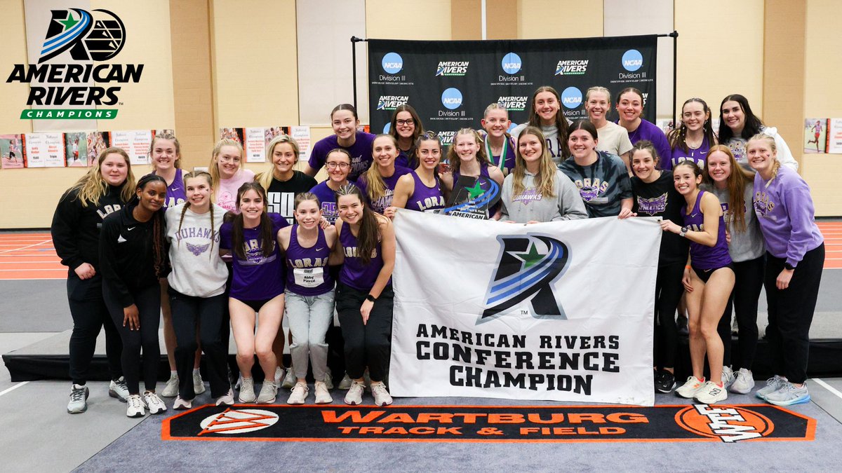 W🏃: <a href="/LorasAthletics/">Loras College Duhawks</a> claims fourth straight <a href="/AmerRiversConf/">American Rivers Conference (A-R-C)</a> Indoor Track &amp; Field Championship and fourth overall 🏆

The Duhawks edged out <a href="/WartburgKnights/">Wartburg Athletics</a> by just four points to claim the title

#rollriversTF
