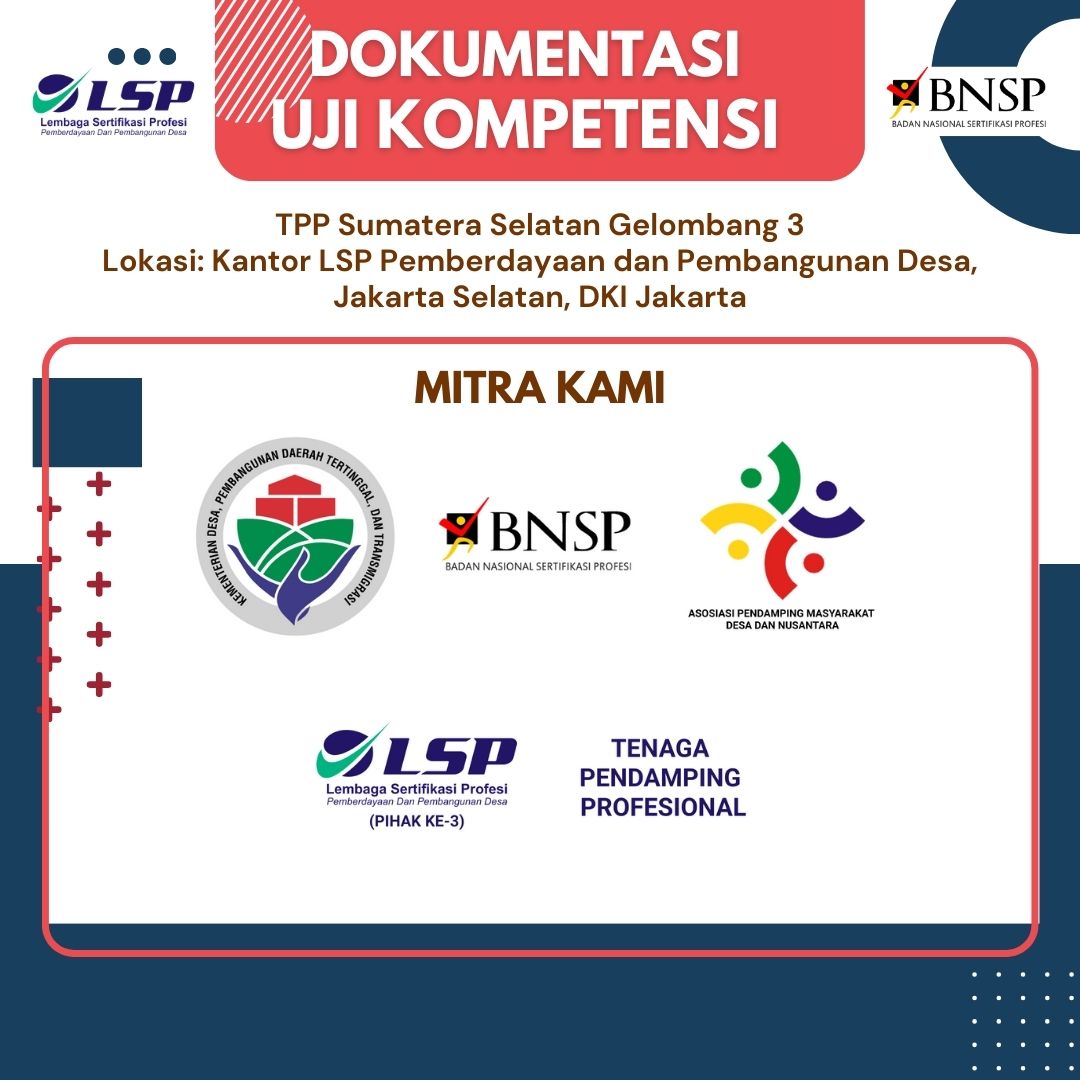 LSPP2D's tweet image. Dokumentasi dari para peserta TPP Prov. Sumatera Selatan Gelombang 3 dengan semangat kompeten telah berjalan dengan harmoni dan lancar. Bertempat di TUK Kantor LSP Pemberdayaan dan Pembangunan Desa, Jakarta Selatan, DKI Jakarta.

Salam &quot;Kompeten&quot;. ✅✅