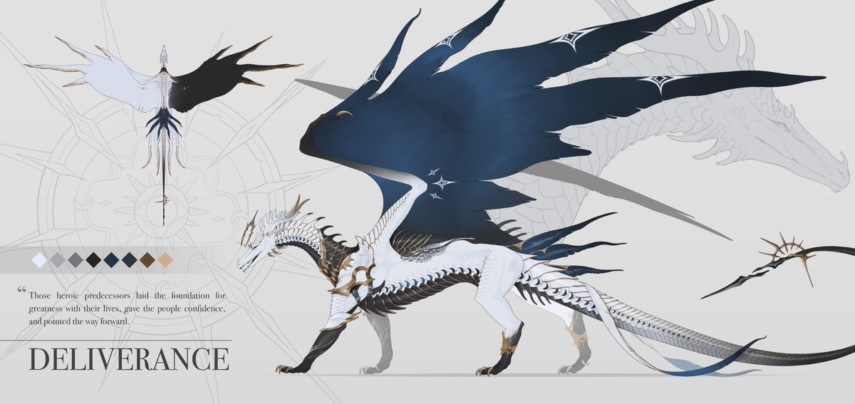 saintfallen1's tweet image. deliverance. #whitedragon #dragondesign