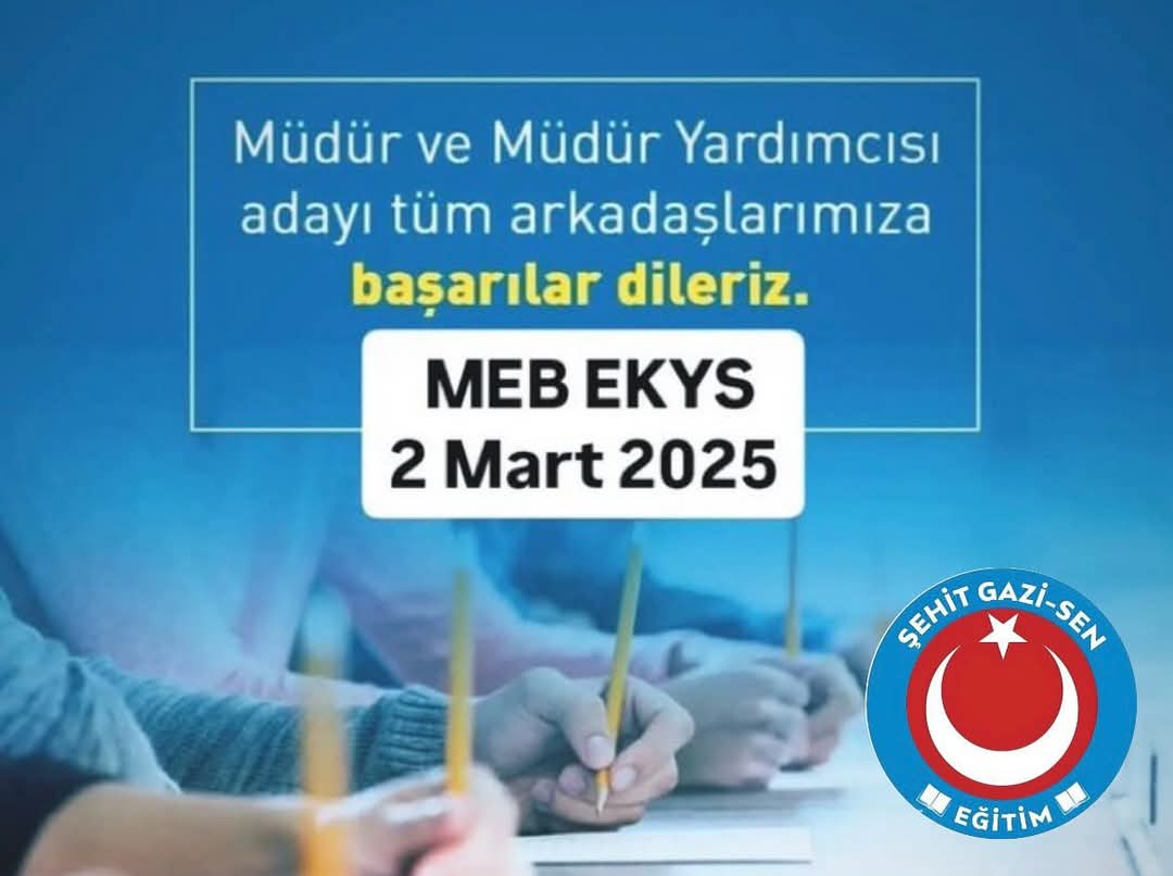 EKYS’ye girecek tüm yönetici adaylarına başarılar; eğitim kurumlarımızın geleceğini şekillendirecek yöneticilerin belirleneceği sınavda görev alacak öğretmenlerimize, yöneticilerimize ve tüm personelimize kolaylıklar diliyorum.
BAŞARILAR!