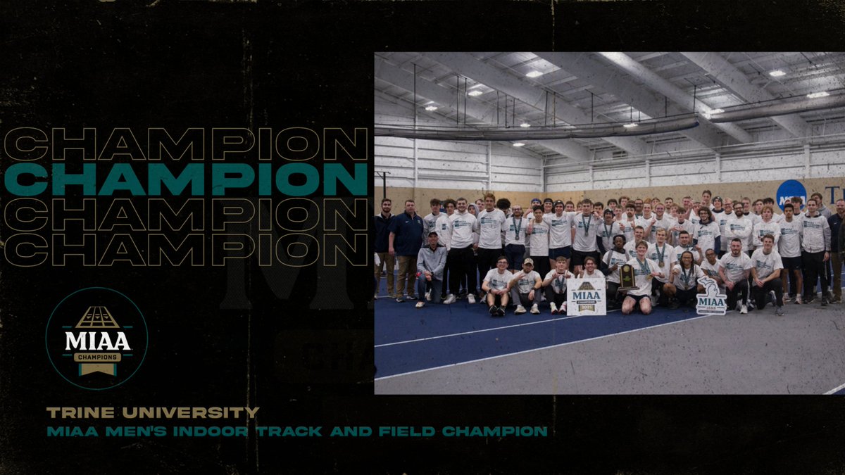 #D3MIAA Sports (@miaa1888) on Twitter photo The Thunder claimed their sixth-straight #D3MIAA Men's Indoor Track and Field title after a dominating performance on their home turf! 🔥
The NCAA selections will be announced on Sunday, March 9. 👟
#MIAAtrackfield #GreatSince1888 <a href="/TrineAthletics/">Trine Thunder</a> The Thunder claimed their sixth-straight #D3MIAA Men's Indoor Track and Field title after a dominating performance on their home turf! 🔥
The NCAA selections will be announced on Sunday, March 9. 👟
#MIAAtrackfield #GreatSince1888 <a href="/TrineAthletics/">Trine Thunder</a>