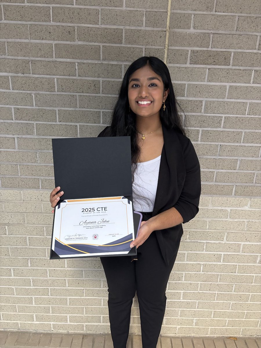 Principal Myers (@pbcentral_princ) on Twitter photo Huge congratulations to Ayana John, named Palm Beach Central’s CTE Student of the Year! 🎉 This incredible young lady has an amazing future ahead, and we couldn't be more thrilled for her! Keep shining, Ayana! 🌟 <a href="/BroncosPBCHS/">Broncos_PBCHS</a> Huge congratulations to Ayana John, named Palm Beach Central’s CTE Student of the Year! 🎉 This incredible young lady has an amazing future ahead, and we couldn't be more thrilled for her! Keep shining, Ayana! 🌟 <a href="/BroncosPBCHS/">Broncos_PBCHS</a>