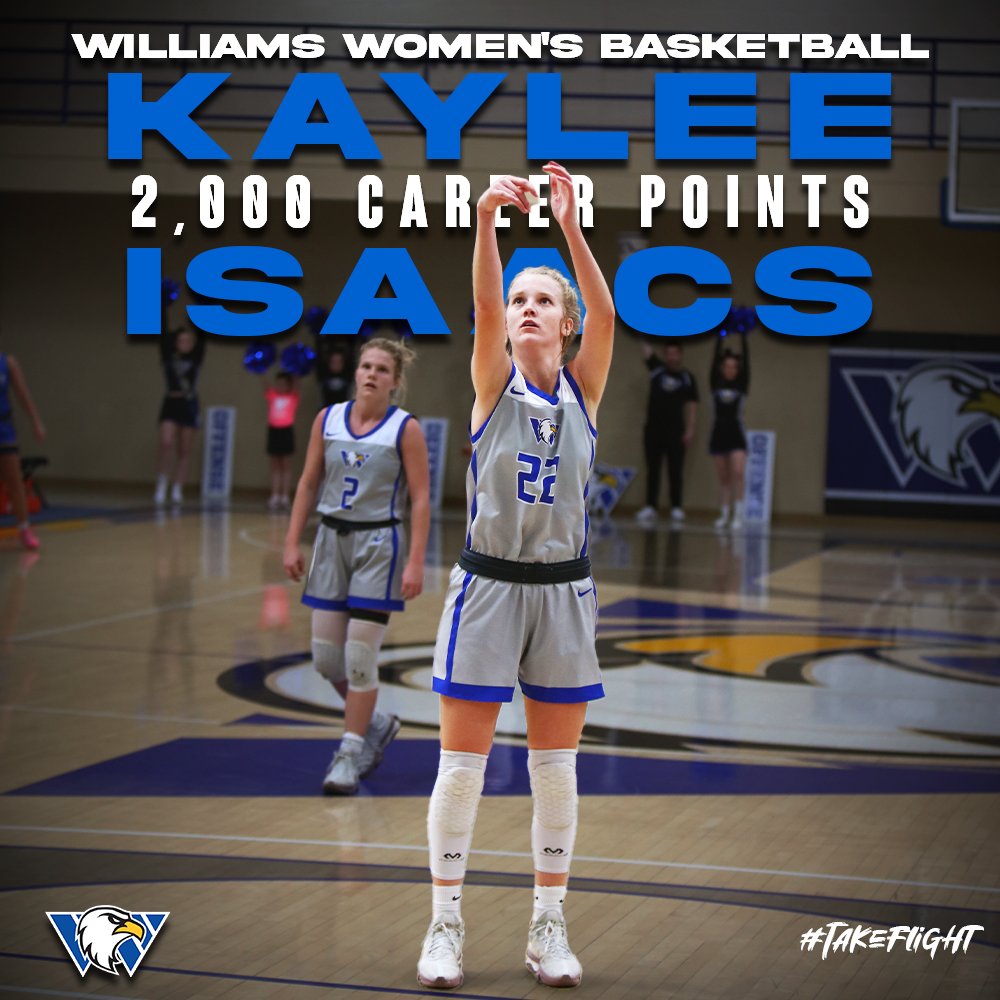 WBUEAGLES's tweet image. W🏀 2K ON SENIOR DAY

Kaylee Isaacs is the first player in WBU history to score 2,000 points in a career!

#TakeFlight