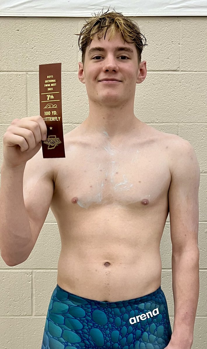 100 yard butterfly:

Jake Myers finishes 4th with a time of 54.61. 

Luke Appleby swims a 55.96 to finish 6th. 

Karter McNeil finishes 7th with a time of 57.08. 

Great swims, guys!!!
