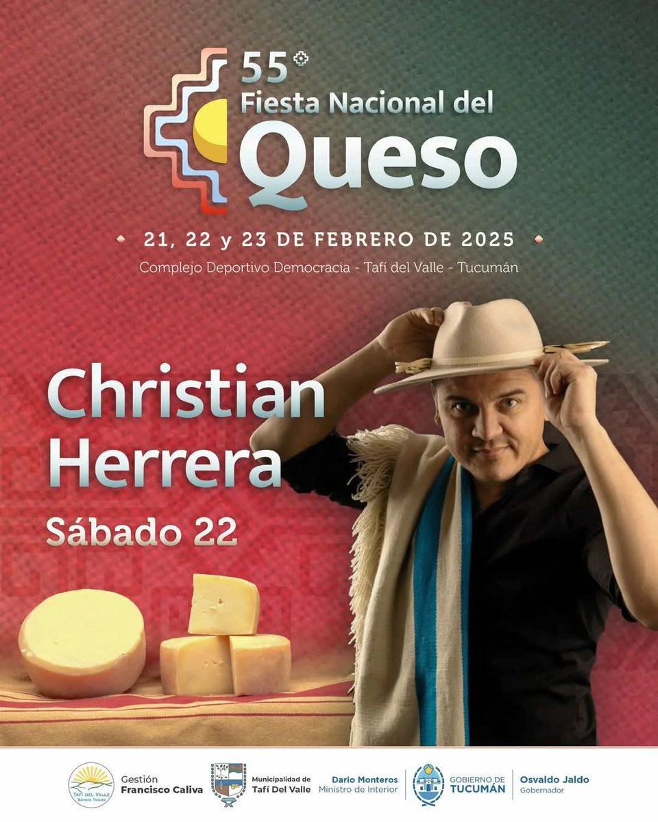 2do día de la Fiesta Nacional del Queso 
Hoy se presenta Christian Herrera
tafidelvalle.com/fiesta-naciona…… #tafidelvalle