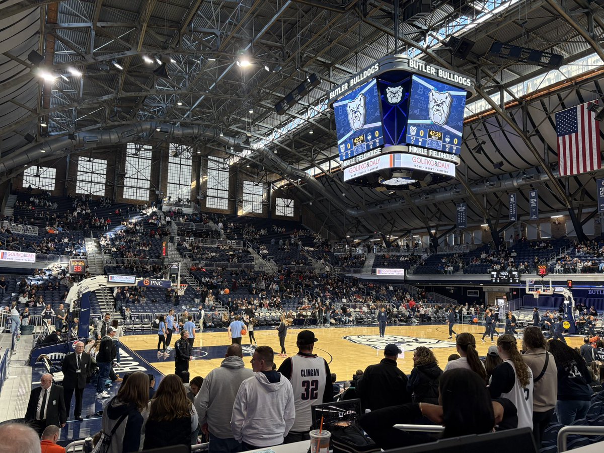 Welcome back to Hinkle Fieldhouse where a historic sellout crowd is here to watch <a href="/ButlerUWBB/">Butler Women’s Basketball</a> take on Paige Bueckers and No. 5 UConn. The energy is palpable both on campus and in the building.

Stay tuned for in-game updates and analysis for <a href="/BUSportsWriters/">Butler Collegian Sports</a>