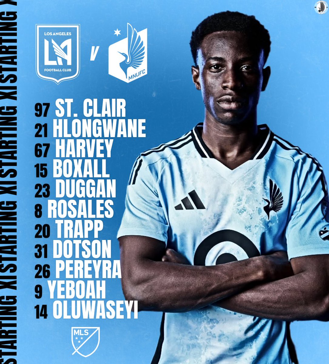Minnesota United’s starting XI against LAFC 🔢

#MLSisBack
