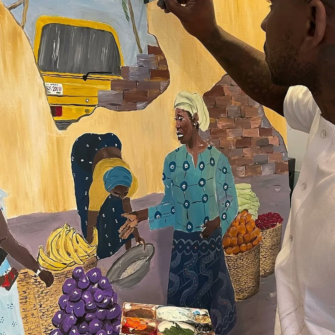 blueprintafric's tweet image. Skepta @skepta showcases his latest artwork, 'The Window'—a striking addition to his creative portfolio.

 What do you think of his latest piece? 🎨🖼️ 

#Skepta #TheWindow #Art #BlueprintAfric