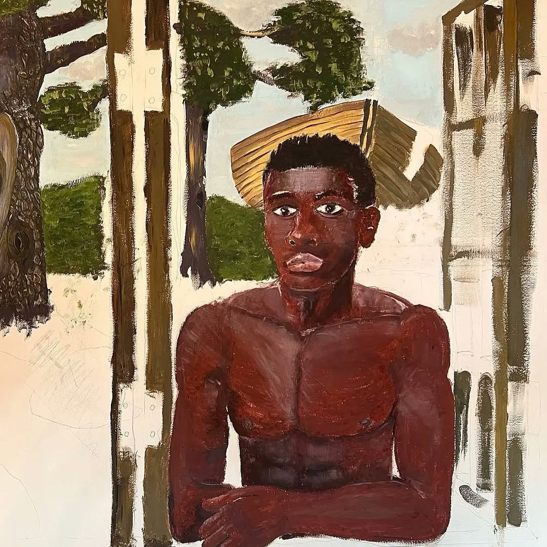 blueprintafric's tweet image. Skepta @skepta showcases his latest artwork, 'The Window'—a striking addition to his creative portfolio.

 What do you think of his latest piece? 🎨🖼️ 

#Skepta #TheWindow #Art #BlueprintAfric