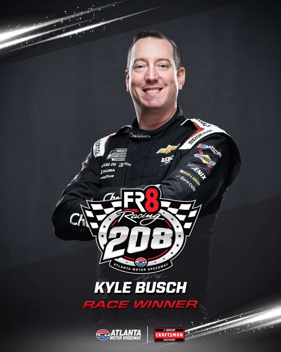 P1 for <a href="/KyleBusch/">Kyle Busch</a>! He goes back-to-back in the #FR8208. 🏁
