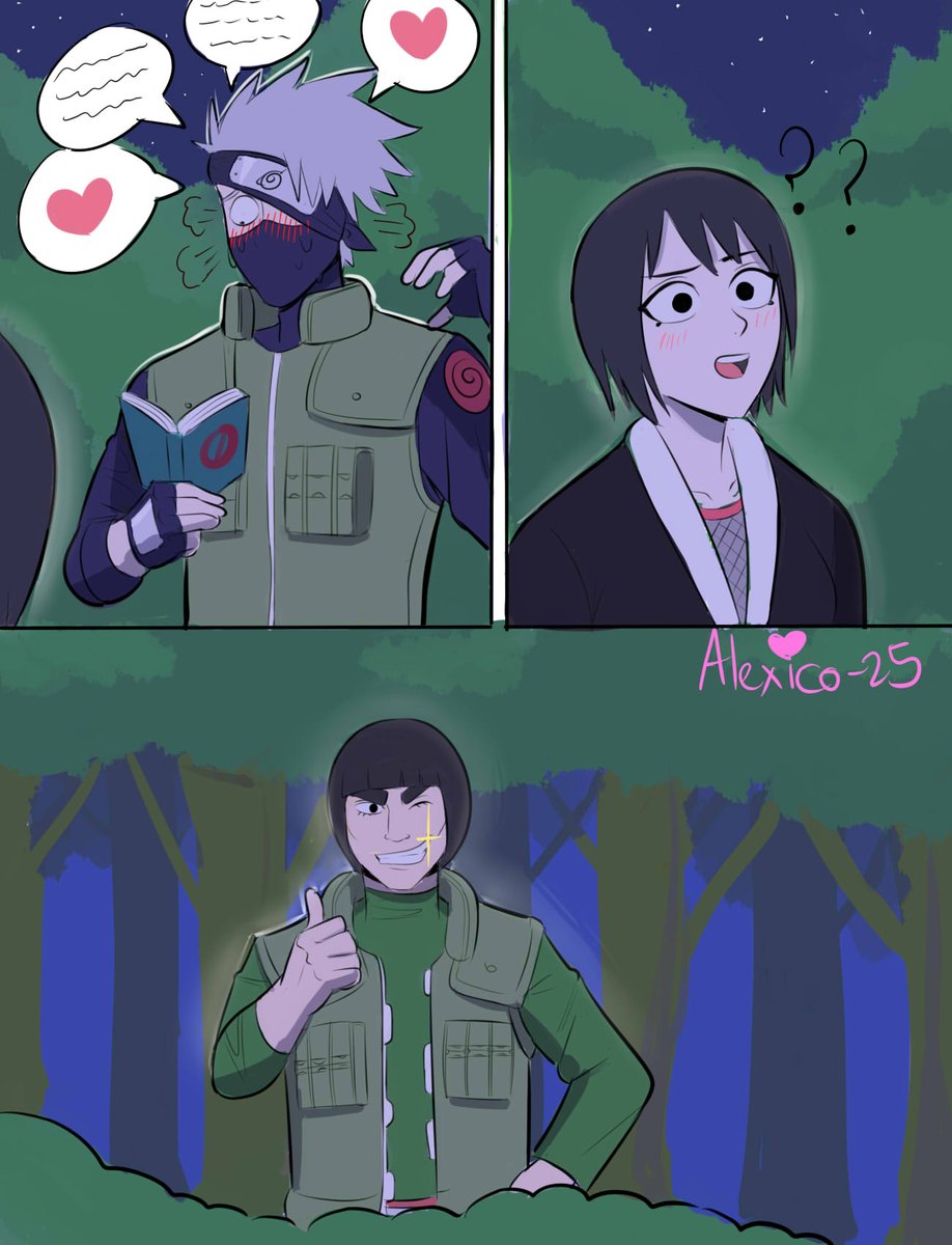 Kakashi pensó que sería buena idea usar el icha icha como manera de ligar a shizune 
#NARUTO #kakashihatake #maitoguy #NarutoShippuden #narutofanart #shizune