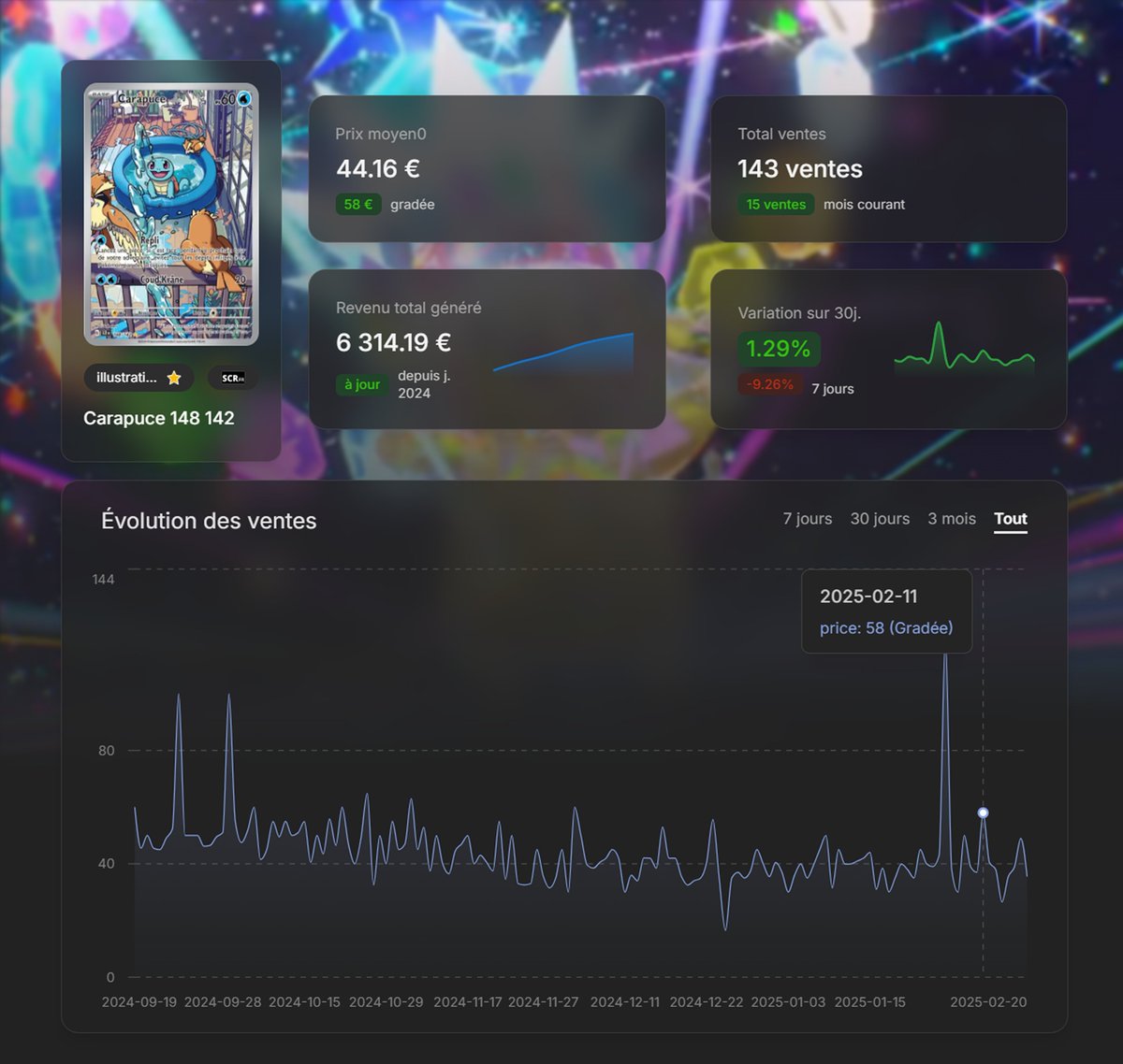 PokePriceTrcker's tweet photo. De magnifiques cartes Pokémon alternatives accessibles 🌠! #terapagos #carapuce #bulbizarre #zeraora #briochien #couronnestellaire #ecarlateetviolet #pokepricetracker #pokemon #pokemoncards #pokemoncollection #pokemoncommunity #pokemontcg #pokemonmarket #poketracker https://t.co/ddig2JFD4i