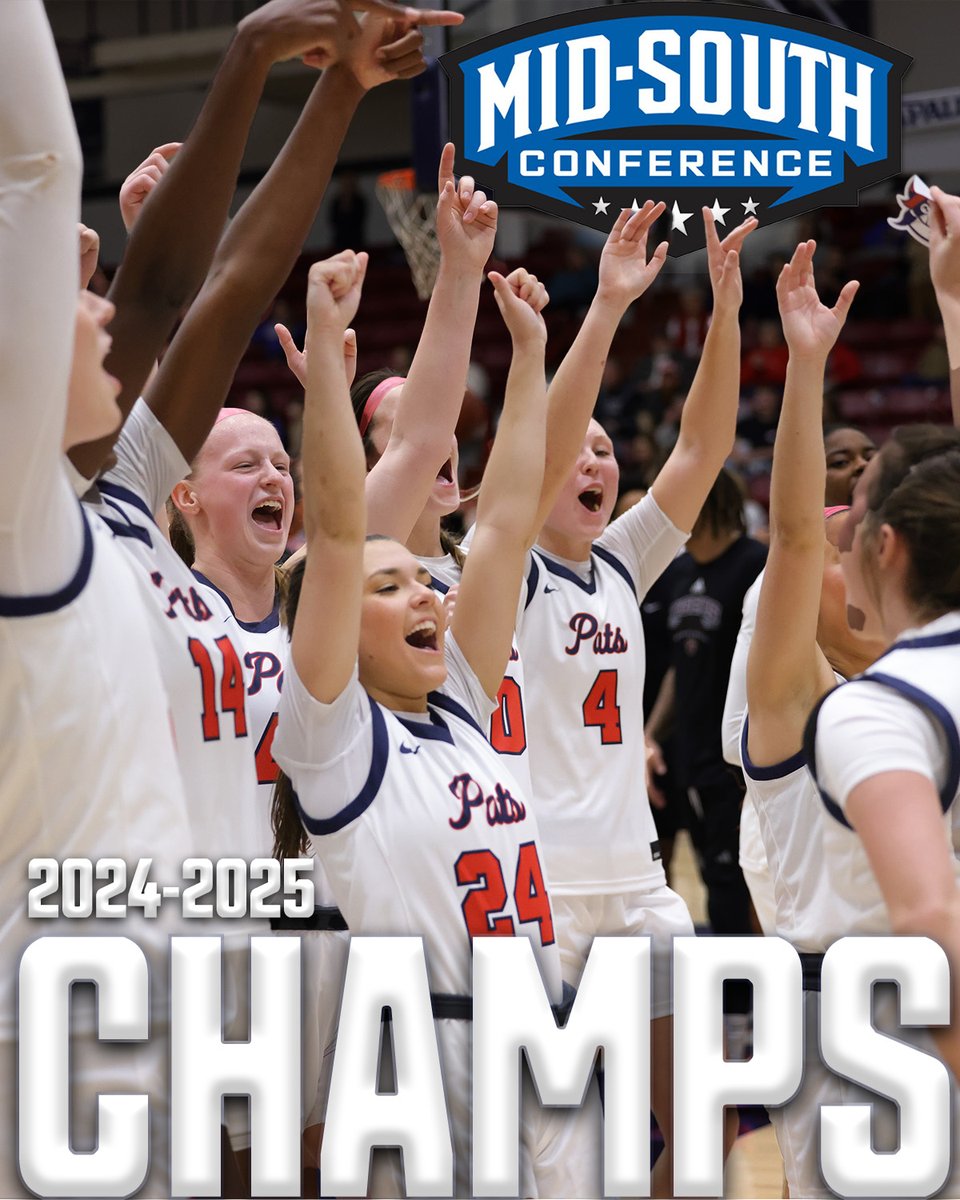 After closing out the MSC schedule with a 10-2 record the Patriots have clinched a share of the MSC regular season title! It's their first conference title since 2011-12  #OneBigTeam