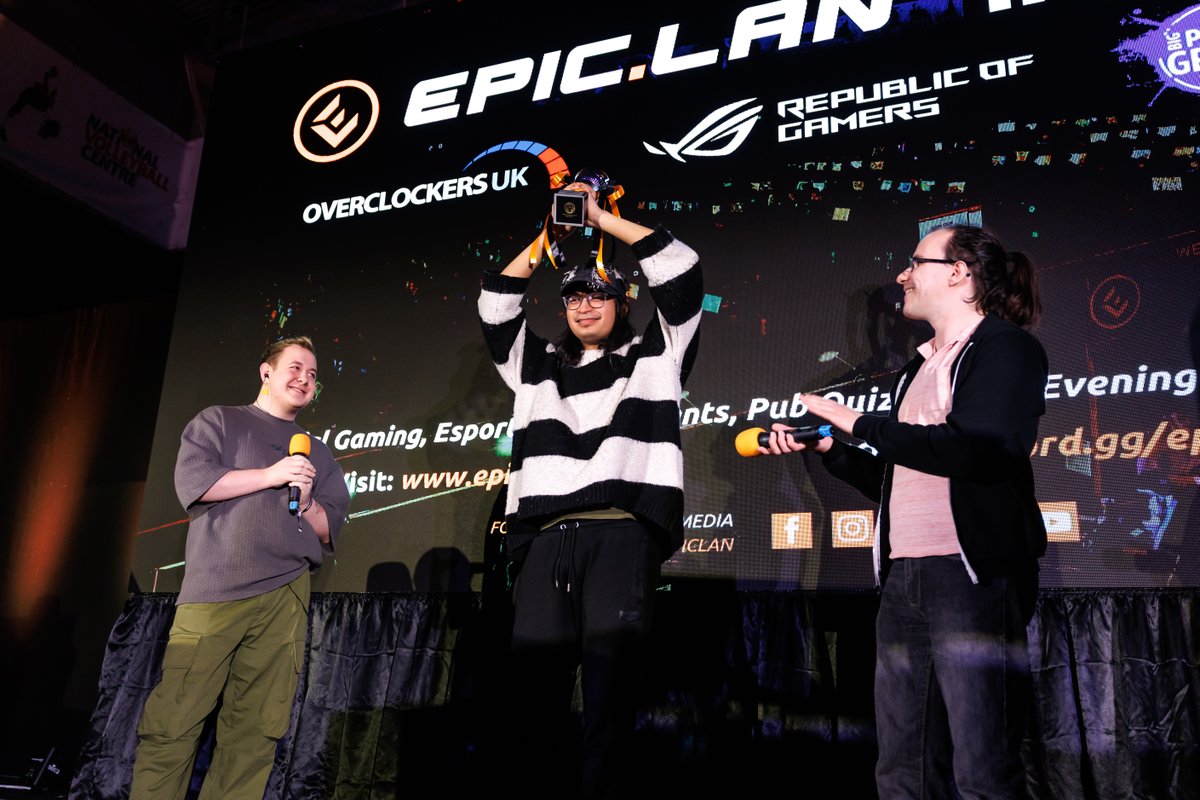 EPIC.LAN UK Gaming & Esports Events (@epiclan) on Twitter photo Congratulations to Mahmood for being our #EPIC44 with <a href="/IntelGaming/">Intel Gaming</a> osu! Champion🏆
It was a very close set of matches, ending in a well-earned victory🎖️
📸<a href="/Marcin_Riehs/">Marcin Riehs 📸</a>
<a href="/OverclockersUK/">Overclockers UK</a> | <a href="/ASUS_ROGUK/">ROG UK</a> Congratulations to Mahmood for being our #EPIC44 with <a href="/IntelGaming/">Intel Gaming</a> osu! Champion🏆
It was a very close set of matches, ending in a well-earned victory🎖️
📸<a href="/Marcin_Riehs/">Marcin Riehs 📸</a>
<a href="/OverclockersUK/">Overclockers UK</a> | <a href="/ASUS_ROGUK/">ROG UK</a>